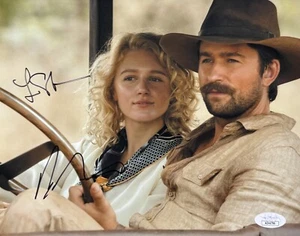 BRANDON SKLENAR & JULIA SCHLAPFER SIGNED SPENCER DUTTON 8X10 PHOTO 1923 JSA - Picture 1 of 1