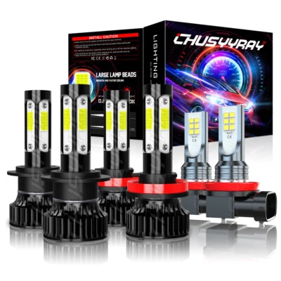 For Land Rover LR2 LR4 2010-2015 6000K LED Headlight Hi/Lo Beam Fog light Bulb - Image 1 of 4