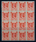 Burma King George Vi 1938 2 Annas Carmine Block Of Sixteen Sg 24 Mnh