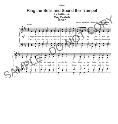 NEW Ring the Bells and Sound the Trumpet for SATB choir MLB-121128.1 - Image 1 of 2