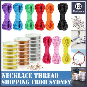 13 Colour Elastic Beading Thread Cord String Bracelet Alphabet Letter Cube Beads - Picture 1 of 27