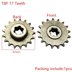 Front Gear Box Sprocket T8F 17T Chain Cog Flywheel For 43-49cc Minimoto ATV Bike - Picture 1 of 10