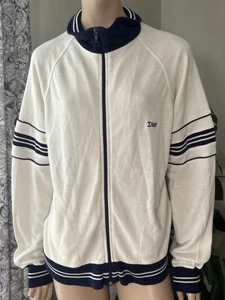Felpa giacca pista Christian Dior Monsieur vintage taglia M avorio anni 80 90 designer - Foto 1 di 9