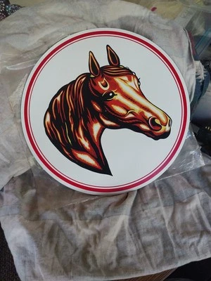 Letrero de madera MDF redondo estilo vintage cabeza de caballo 16" nuevo en paquete Pennsylvania HOLANDÉS Foto 1 de 3
