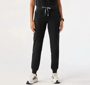 Figs Women’s Zamora High Waist Joggers Black Size S, Reg Inseam - Picture 1 of 6