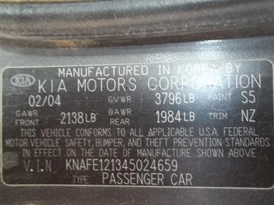 Módulo de control del motor usado (ECM) se adapta a: módulo de control electrónico Kia Spectra 2004 Foto 1 de 4