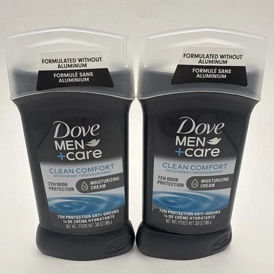2 X Dove Men+Care Clean Comfort 72 Hour Odor Protection Deodorant Stick 3 oz - Image 1 of 3