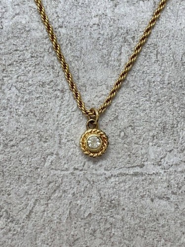 Christian Dior Collana Strass GLD Top Uomo Pietra Oro