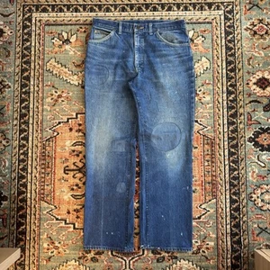 Vintage 1960s 70s Lee Riders Denim Jeans Size 32 x 30 Union Made Repaired - Picture 1 of 21