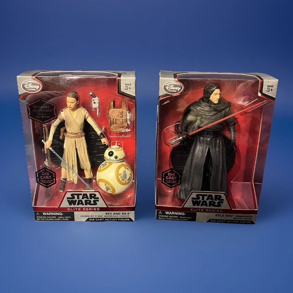Figuras de acción Star Wars Elite Series Kylo Ren & Rey y BB-8 Disney Store Foto 1 de 2