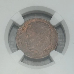 1977 10C Roosevelt Dime ~ NGC Mint Error MS63 Obverse Clad Layer Missing (1.9g) - Picture 1 of 4