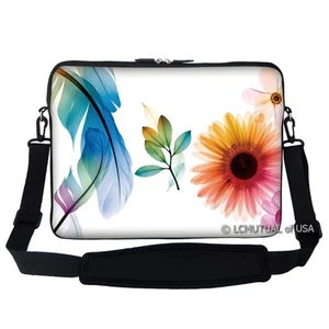15.6" Laptop Computer Sleeve Case Bag w Hidden Handle & Shoulder Strap 311 - Foto 1 di 3