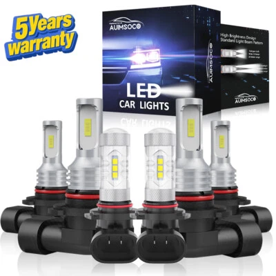 6x LED Headlight High Low Beam Fog Light Combo Kit For 2003-2005 Toyota 4Runner - Image 1 of 4
