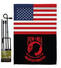 Red Pow/Mia Garden Flag Armed Forces Pow Mia Decorative Gift Yard House Banner