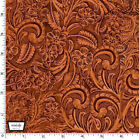 Big Sky Country Tooled Leather Redwing CX11306-REDW Cotton Quilting Fabric 1/2YD