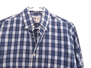 J.Crew Mens Shirt S Blue White Scotch Plaid Long Sleeve Button Tailored Fit - Picture 1 of 5