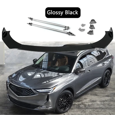 Front Bumper Lip Spoiler Chin Splitter Body Kit Glossy Black For Acura MDX SUV Foto 1 de 4