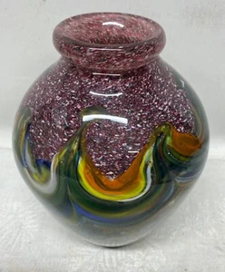 Très beau vase en pâte de verre multi couches très bon état et belle qualité - Picture 1 of 5