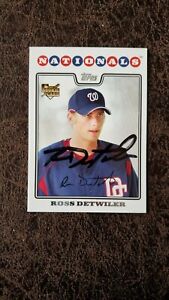 2008 Topps Ross Detwiler rookie #92 - Washington Nationals - Autographed!