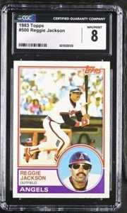 1983 TOPPS #500 REGGIE JACKSON CGC 8 NM/MINT ANGELS 1762 - Picture 1 of 2