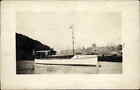 New York City annuler yacht bateau de plaisir Lillie D carte postale photo réelle c1917