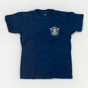 OBEY PEACE AND JUSTICE NAVY SHORT SLEEVE T SHIRT US MEN'S SZ M SHEPARD FAIRY Y2K - Picture 1 of 4
