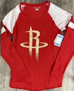 5TH & OCEAN NEW ERA HOUSTON ROCKETS RED WHITE LONG SLEEVE SHIRT SZ MED NEW W TAG - Picture 1 of 6
