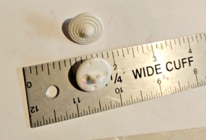 12 WHITE COILED ROPE DESIGN ROUND BUTTONS WH2 13/16" - Picture 1 of 1