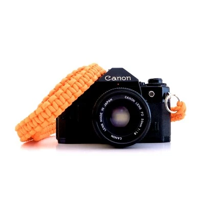 ORANGE CAMERA 48" NECK STRAP PARACORD DSLR LEICA LEICA SONY CANON FUJI NIKON - Image 1 of 4