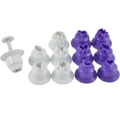 12-in-1 Plastic Cake Decorating Cutter Set – Floral Baking Tool - Image 1 of 4