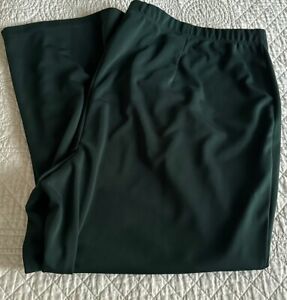 Susan Graver Petite  Full Length Flare Pull-On Pants Green 3XP NEW