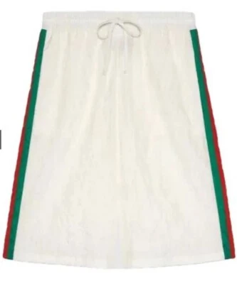 NUEVO CON ETIQUETAS GUCCI PANTALONES CORTOS CINTURA ELÁSTICA RAYAS LATERALES TALLA XS Foto 1 de 4