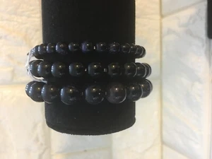 3 Stck. Natürliche Blau Sandstein Edelstein Stretch Armbänder-Größe 6-US VERKÄUFER - Bild 1 von 1