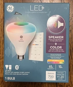 GE LED + Speaker & Color Changing BR30 LED Indoor Floodlight Bulb - Picture 1 of 6
