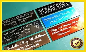 Trophy Plates Plaques UNLIMITED FREE ENGRAVING / GOLD, SILVER & BLACK NEW COPPER - Picture 1 of 10