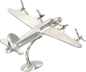Aluminum Metal Airplane Decorative Sculpture Home Decor Statue, Accent Figurine - Picture 1 of 6