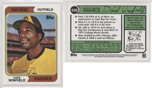 2010 Topps The Cards Your Mom Threw Out Original Back Dave Winfield #456 HOF