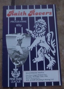 1986-87 (Nov) Raith Rovers v Meadowbank Thistle - Scottish Division Two - Picture 1 of 2