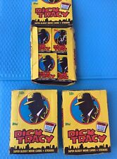 1990 Topps Dick Tracy Movie Trading Card Boxes 2 Full Boxes + 2 Posters + 31 pks