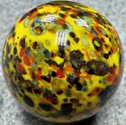 Handmade Marble Gold Lutz ( Guinea Style - CAC Colors ) 1  1/2 + Inches -  (J25)