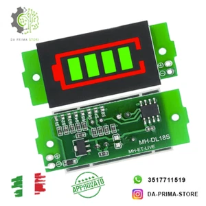 LIVELLO DI CARICA DELLA BATTERIA INDICATORE DI TENSIONE Li-ion LiPo 1S-8S multim