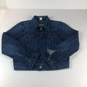 Levi's Jean Jacket Girls Medium Blue Fade Trucker Button Up Denim - Picture 1 of 12