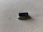 Vintage Tiny 7/8" Aluminum Toy Iron With Black Plastic Handle