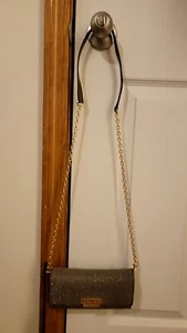 ZAC Zac Posen Earthette Gunmetal Geldbörse Crossbody mit Goldkette NEU - Bild 1 von 7