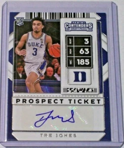 2020-21 Contenders Draft Picks variación autógrafo de novato Tre Jones Duke Spurs - Imagen 1 de 1