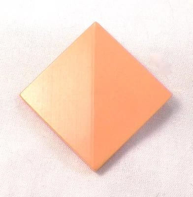 Creamed Corn Bakelite Button Square Beveled Large Retro Vintage 1.5in. Statement - Image 1 of 3