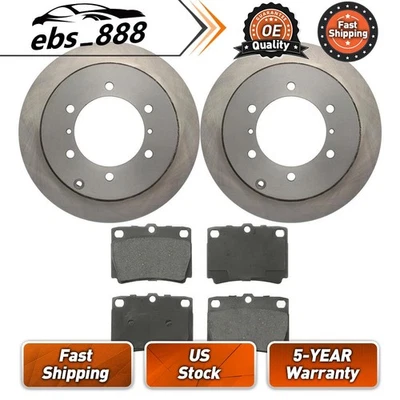 Kit de freio de pastilhas de rotores de freio traseiro compatível com Mitsubishi Montero Sport 2.4L 1997-1999 - Imagem 1 de 4