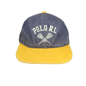 Vintage Polo Ralph Lauren Lacrosse Baseball Cap Mütze Navy Blau Gelb Polo RL - Bild 1 von 11
