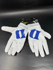 Duke Blue Devils Team Issued Nike Superbad 6.0 Football Gloves XL New - Picture 1 of 8