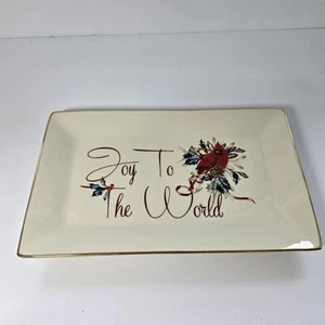 Lenox Joy to the World Rectangular Sentiment Tray HOLIDAY Collection new in box - Picture 1 of 9
